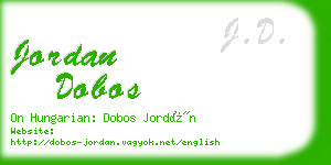 jordan dobos business card